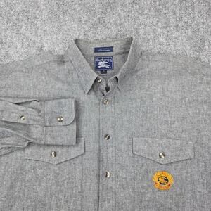 Burberrys Shirt Mens XL Button Up Crest Long Sleeve Made Vintage USA 90s Preppy